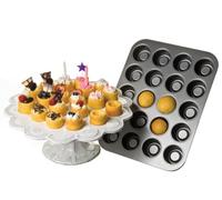 Chicago Metallic Professional Teglia per Mini Cupcake Cavi Antiaderente, 27 x 35 cm