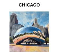 Chicago Notebook - Iconic Bean Journal for City Lovers | Urban Travel Diary, Writing Notebook & Gift for Windy City Fans
