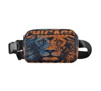 Chicago Orange Lion Fashion Running Marsupio per donne uomini multiuso con cinghia regolabile per viaggi shopping corsa bolso de lado para