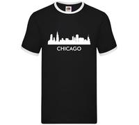 Chicago Silhouette - Uomo Suoneria - Città Skyline Lago Michigan Illinois