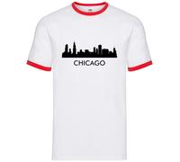 Chicago Silhouette - Uomo Suoneria - Città Skyline Lago Michigan Illinois