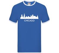 Chicago Silhouette - Uomo Suoneria - Città Skyline Lago Michigan Illinois