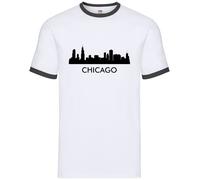Chicago Silhouette - Uomo Suoneria - Città Skyline Lago Michigan Illinois