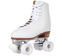 CHICAGO Skates Deluxe Rollschuh mit Lederfutter f r Damen und M dchen, Wei , 8