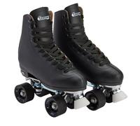 CHICAGO Skates Men's Premium Leather Lined Rink Roller Skate-Classic Black Quad Skates, Uomo, Nero, 6 UK