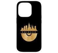 Chicago Skyline, disco musicale in vinile, Illinois IL, Blues Jazz Custodia per iPhone 14 Pro