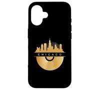 Chicago Skyline, disco musicale in vinile, Illinois IL, Blues Jazz Custodia per iPhone 16