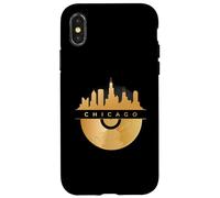 Chicago Skyline, disco musicale in vinile, Illinois IL, Blues Jazz Custodia per iPhone X/XS