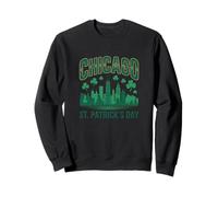 Chicago, St Patricks, Giorno, Verde, Orizzonte, parata, Disegno Felpa