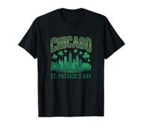 Chicago, St Patricks, Giorno, Verde, Orizzonte, parata, Disegno Maglietta