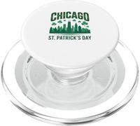 Chicago, St Patricks, giorno, verde, orizzonte, parata, disegno PopSockets PopGrip per MagSafe