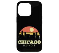 Chicago The Windy City Vintage Sunset Classic Skyline Custodia per iPhone 13 Pro