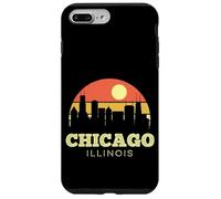 Chicago The Windy City Vintage Sunset Classic Skyline Custodia per iPhone 7 Plus/8 Plus