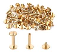 Chicago - Viti per rilegatura a vite, 4 mm x 16 mm, dado Phillips da 10 mm, set di rilegatura a vite Chicago per decorazioni fai da te, scrapbooking, album fotografici, rilegatura (ottone, 25 pezzi)