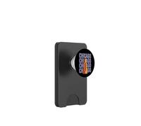 Chicago Willis Tower Skyline, design retrò con lettere a blocchi PopSockets PopWallet per MagSafe