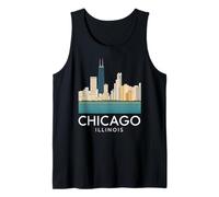 Chicago Windy City Downtown Loop Lato Sud Nord 312 Fiume Canotta