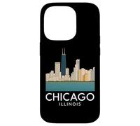 Chicago Windy City Downtown Loop Lato sud Nord 312 Fiume Custodia per iPhone 14 Pro