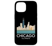 Chicago Windy City Downtown Loop Lato sud Nord 312 Fiume Custodia per iPhone 15