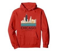 Chicago Windy City Downtown Loop Lato Sud Nord 312 Fiume Felpa con Cappuccio