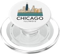 Chicago Windy City Downtown Loop Lato sud Nord 312 Fiume PopSockets PopGrip per MagSafe