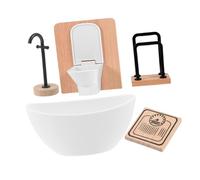 CHICAMPERA 1 Set Di Decorazioni Per Il Bagno Della Stanza Delle Bambole Mobili In Miniatura Vasca Da Bagno Bagno Per Bambole Mini Articoli Essenziali Per Il Bagno Per Bambole Mini Set