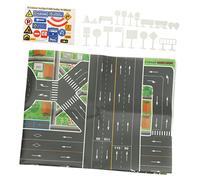 CHICAMPERA 1 Set Giocattoli Stradali per Miniaturizzata e Mappa della Educativo per Apprendere del Sicura e Resistente