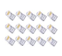 CHICAMPERA 100 pezzi Connettori Cata Ethernet Plug Crimp per Cavo di Rete a Coppie Intrecciate Trasmissione Stabile Materiale Trasparente e Resistente Dimensioni Compatte e Facili da