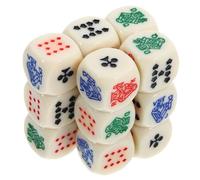 CHICAMPERA 15 Dadi da Poker Acrilici con Angoli Arrotondati Colore Accessori Divertenti per Feste e Giochi da Tavolo