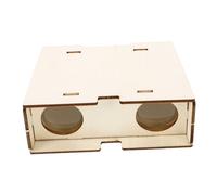 CHICAMPERA 1set Telescopio Binoculare Legno Per Ragazzo Ragazza Kit Fai Te Per Osservazioni Immersive Design Doppio Tubo Attività Educativa Per Genitori e Figli Materiale Naturale Sicuro