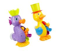 CHICAMPERA 2 Giocattoli da Bagno per Forma Animali Giocattoli per da Bagno con Anatra Gialla e Cavalluccio Sicuri e Divertenti per Educazione Infantile e