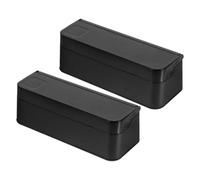 CHICAMPERA 2 Pezzi Distributore di Monete per Auto in PP Nero, Organizer | Piccole Cose e Resto Sciolto, Stile Semplice Chic, Riduce il Disordine nella Console, per Auto e Pagamenti Drive-thru
