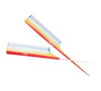 CHICAMPERA 2 Pezzi Pettine a Coda di Ratto in Acciaio e Plastica per Chioma Bagnati e Secchi, Pettine Separatore Semplice per Parrucchieri e Salone di Bellezza