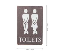 CHICAMPERA 2pezzi Cartelli Decorativi per Bagno in Latta Ecologici e Facili da Installare, Segni per Wc Design Semplice e Chic per Porte di Bagno Pubblico