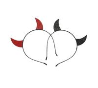 CHICAMPERA 2pezzi Fascino Corna da Diavolo Cerchietti per Capelli Tema Halloween per Costumi e Cosplay Due Inclusi
