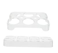 CHICAMPERA 2pezzi Portauova Impilabile per Frigorifero Vassoio per Uova in Plastica Multi-griglia Contenitore per Uova da Cucina Organizzatore Salvaspazio per Conservazione Frigorifero
