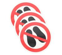 CHICAMPERA 3 Adesivi di Sicurezza Autoadesivi Vietato Calpestare Resistenti e Facili da Applicare per Aree Industriali, Piscine e Barche, Segnaletica di Avvertimento per Prevenzione