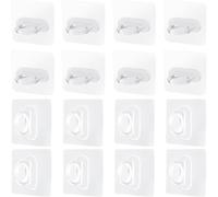 CHICAMPERA 30 Ganci Adesivi da Parete Trasparenti Multifunzione Portabottiglie e Porta Flaconi Spray Ganci da Muro per Cucina e Bagno senza Foratura Supporto Resistente per Asciugamani e