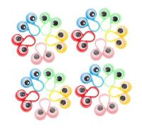 CHICAMPERA 30pezzi Anelli Con Occhi Divertenti Per Dito Giocattoli Di Plastica Colorati Per Giochi Creativi e Sviluppo Della Logica Sicuri e Leggeri