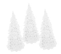 CHICAMPERA 3pezzi Albero di Natale Illuminato Acrilico LED Decorazione Festiva per Tavolo con Facile da Montare per Casa e Ufficio Durante Le Feste