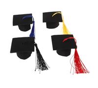 CHICAMPERA 4 Pezzi Cappello Della Dottoressa Bambola Cappelli Per Bambole Mini Accessori Per Bambole Accessori Delle Bambole Accessori Per La Casa in Miniatura Costume Da Bambola Nero Provato