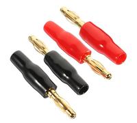 CHICAMPERA 4 pezzi Connettori Banana Audio per Altoparlanti Plug Placcati per Amplificatori Surround Facile Installazione Elegante Compatibili con