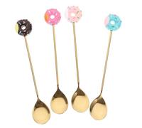 CHICAMPERA 4 pezzi Cucchiai Inossidabile per Gelato e Dessert Set per Pudding e Tè Al Latte Resistente Alla e Facili da Usare