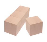 CHICAMPERA 4pezzi Blocco Di Legno Quadrato Per Progetti Giocattoli Educativi Per Ragazzo Ragazza Strumento Per Comprendere La Geometria e Sviluppare La Creatività