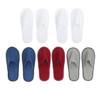 CHICAMPERA 5 Paia di Pantofole Monouso Spazzolato e EVA Multicolori Antiscivolo per Ospiti Hotel Adatte per Affitti Brevi Saloni di Bellezza e Viaggi Colore Casuale Colore Casuale