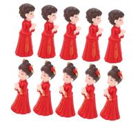 CHICAMPERA 5 Paia Statuine Sposi Tradizionali Cinesi in Abito Nuziale Decorazioni Micro Paesaggio per Torta Matrimonio Elementi Artistici per Celebrazioni Culturali