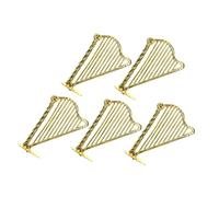 CHICAMPERA 5 Pezzi mini arpa strumenti musicali della casa delle bambole strumento strumenti musicali per case delle bambole ornamento per arpa mestiere di modellismo di arpe plastica D'oro