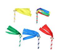 CHICAMPERA 5 Pom Poms Cheerleading PVC con Nastro e Campanella per Eventi Sportivi e Danze Colori Random Accessori per Cheerleader per Competizioni e Coreografie Colore