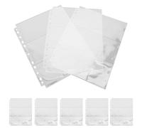 CHICAMPERA 50 Pezzi Buste per Carte Fogli Raccoglitori per Carte Buste Protettive in Pvc 9 Tasche per Foglio 50 Fogli 450 Tasche Trasparenti per Album e Raccoglitori