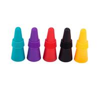 CHICAMPERA 6pezzi Pz Tappi Per Bottiglie Di Vino Silicone Riutilizzabili Sigilli Ermetici Per Bar e Cucine Adatti Bottiglie Standard Nero