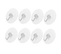CHICAMPERA 8 pezzi Ganci Ventosa Trasparenti PVC con Gancio in Portaoggetti per Bagno Doccia Cucina Montaggio Foratura Supporto Forte per Accappatoi Borse e Chiavi